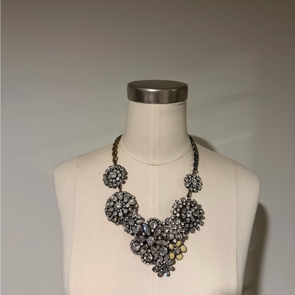 J. Crew Jewelry - J.Crew Floral Crystal Cluster Necklace